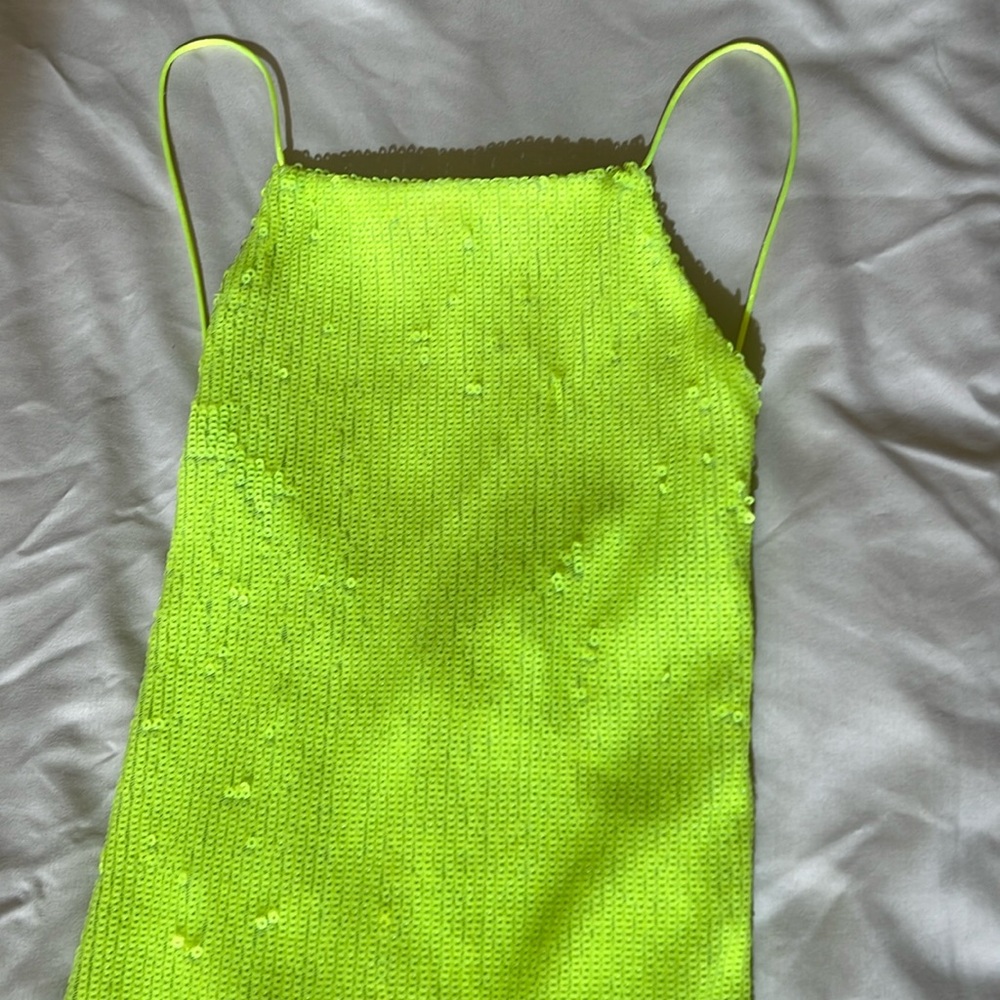 Neon sequin dress